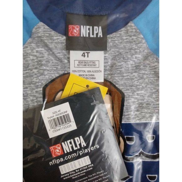 NFLPA Brady & Gronk 4pc Set Pajamas Patriot 4T - Picture 2 of 3